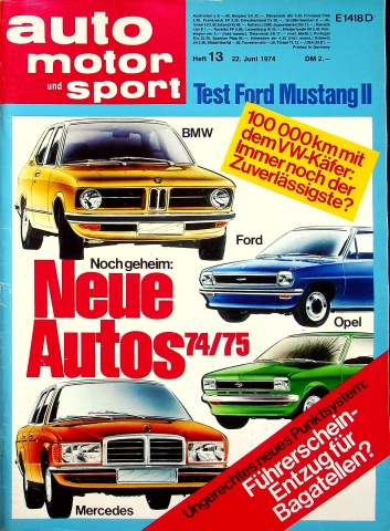 Deckblatt Auto Motor und Sport (13/1974)